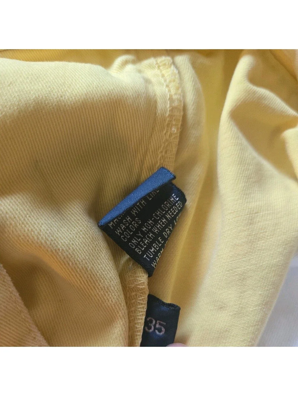 Vtg Polo Ralph Lauren Tyler Short classic Chino Yellow Mens Summer 100% Cotton
